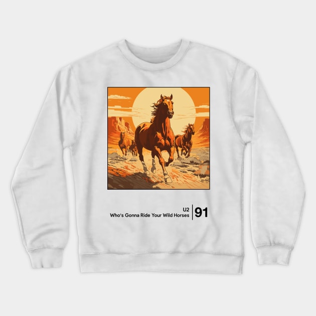 U2 / Minimalist Graphic Design Fan Artwork Crewneck Sweatshirt by saudade